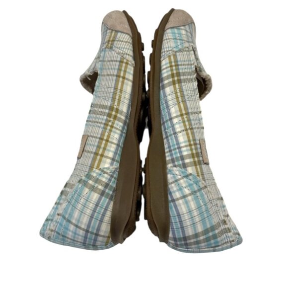 Mudd Women's Preform Plaid Flats Green Blue Slip On Casual 90s Retro Sz 8.5 NIB - Picture 6 of 10